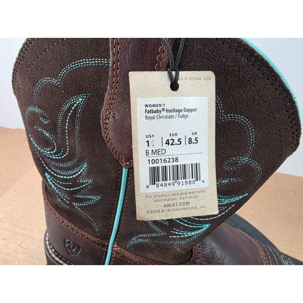 Ariat Fatbaby Heritage Dapper Cowboy Western Boots Womens Sz 11 B Brown Leather - Picture 6 of 14